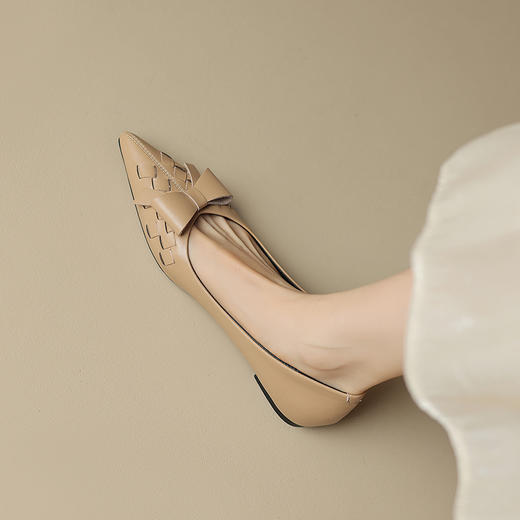 柔软舒适，内里全羊皮超级软尖头单鞋DB-M5637 商品图4