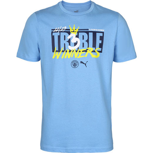 PUMA/彪马2023年曼城英超足总杯欧冠三冠王纪念短袖成人男779044 04 商品图4