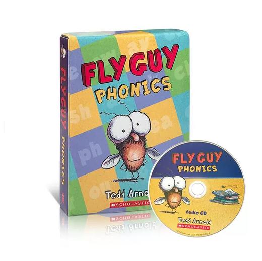 【送音频】英文原版 学乐Scholastic自然拼读：Fly Guy Phonics Boxed Set (With Cd) 苍蝇小子系列12本附CD盒装 商品图0
