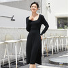 东黎 • 丝绒款女士春夏季U型领气质修身连衣裙 3063 商品缩略图7