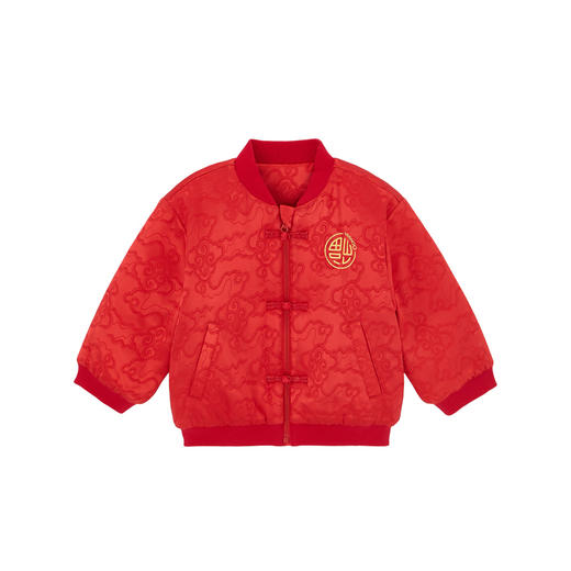 英氏儿童衣服冬新款男童女宝宝保暖加厚夹棉外套冬新年衣服 商品图4