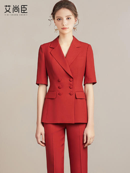 西装套装女2023夏季新款职业装气质女神范高级感主持人面试工作服 商品图2
