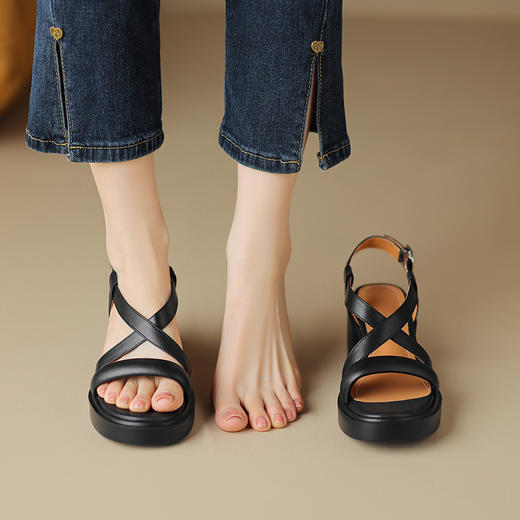 夏季百搭，超轻舒适百搭里外全头层皮凉鞋ZYY-A436 商品图4