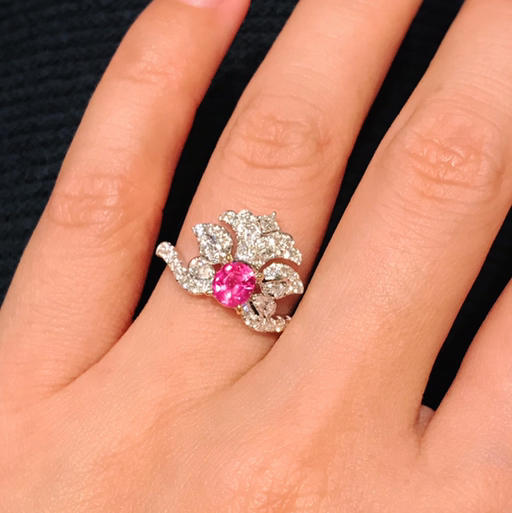 ［色标级］无烧帕帕拉恰戒指 商品图1