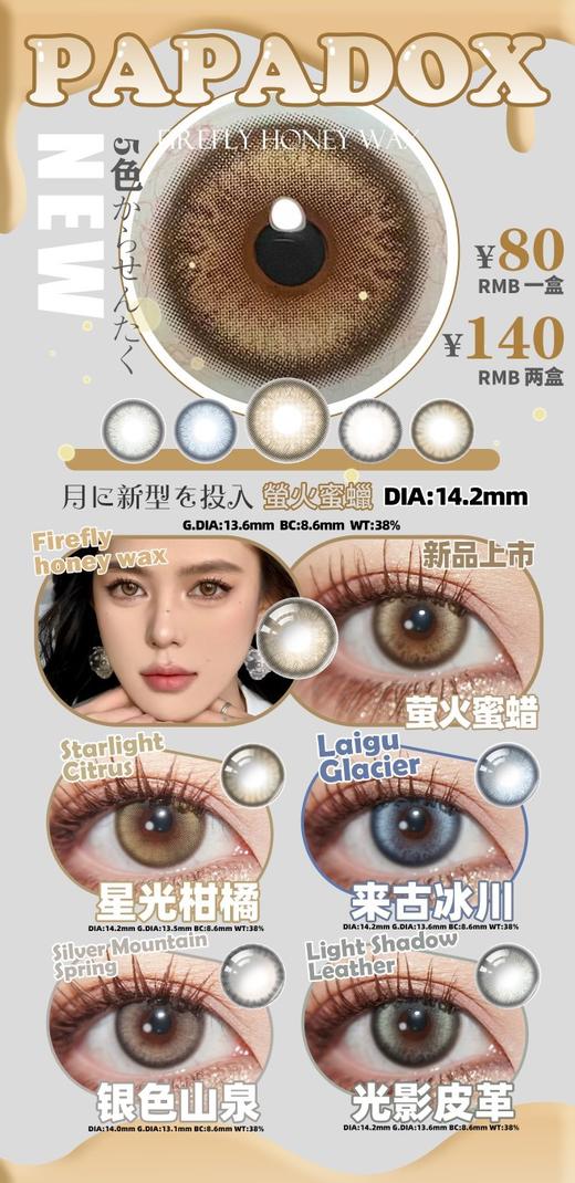 【Papadox·月抛】全系列套餐活动丨140/2副（月抛/一盒2片装/不同度数需要拍两盒） 商品图1