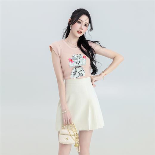 张心子【吸引力法则】法式高级感通勤不规则半身裙女2023夏季短裙 U2306055 商品图1