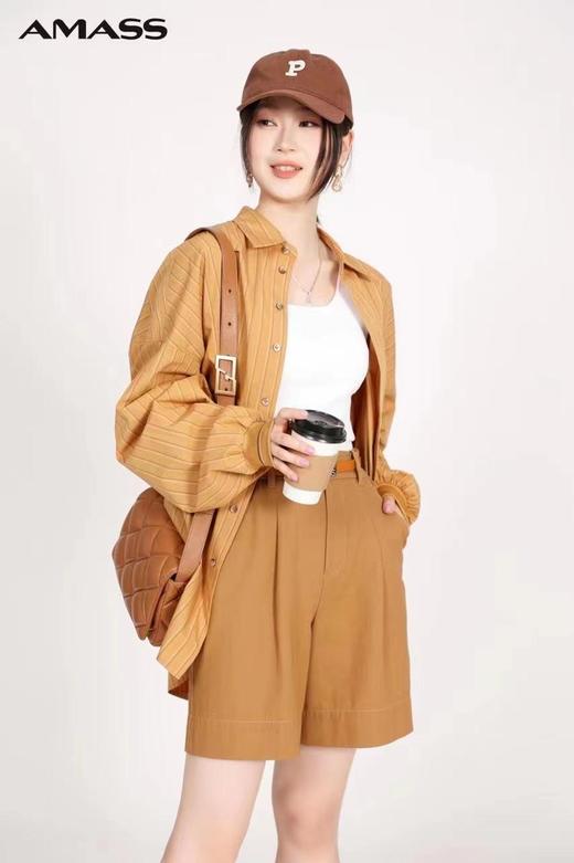 南二阿玛施2023新款高腰休闲短裤5100462 商品图0