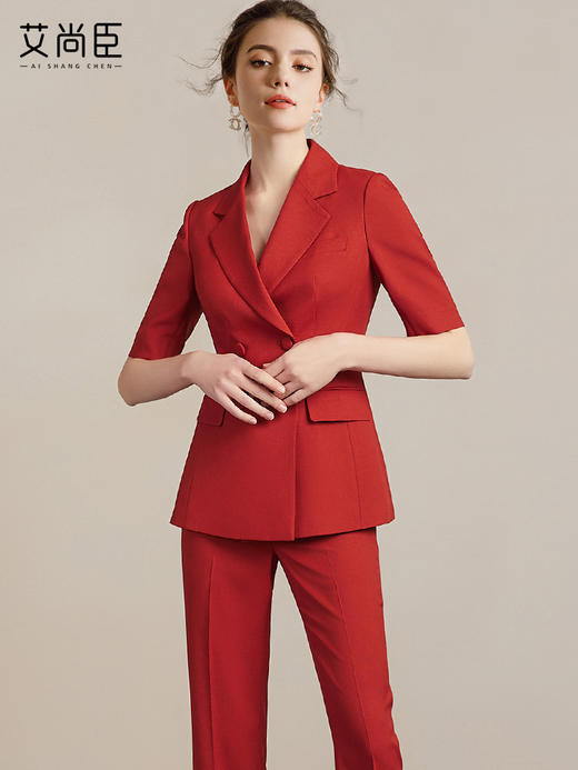 西装套装女2023夏季新款职业装气质女神范高级感主持人面试工作服 商品图3
