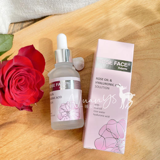 【补水 提亮润泽 平衡水油 亢衰老 强化月夫质 好吸收】保加利亚马士革玫瑰玻尿酸精华液 30ml  roseface 商品图2