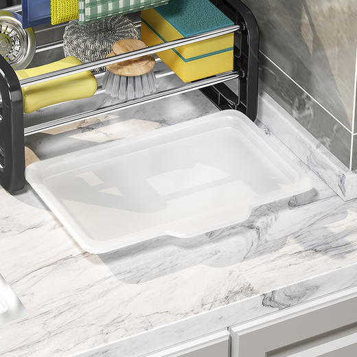 厨房沥水抹布架壁挂免打孔台面置物架晾放海绵洗碗布挂架储物收纳 商品图2