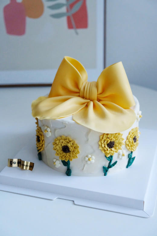 蝴蝶结下的小小向日葵 商品图0