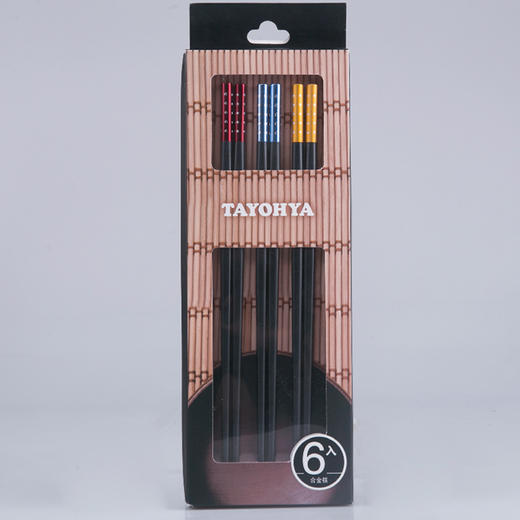 【6F】多样屋合金筷子家用耐高温6双礼盒装繁星六顺筷子 商品图5