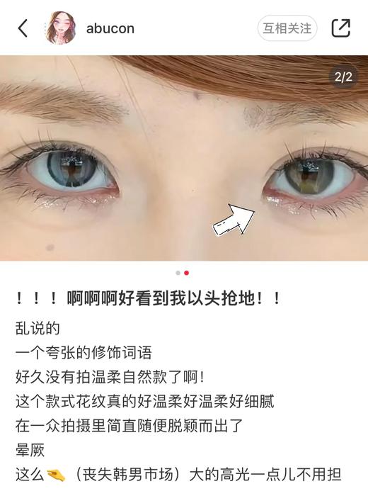 leenscolor 碎钻泪光 14.5mm 年抛两片装 abu实拍试色 商品图0