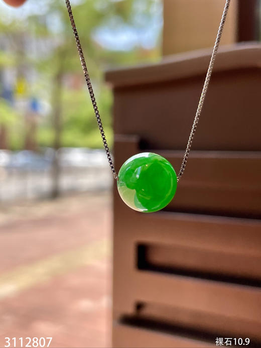 3112807，冰糯艳绿珠子锁骨链。具体价格微信咨询 商品图5
