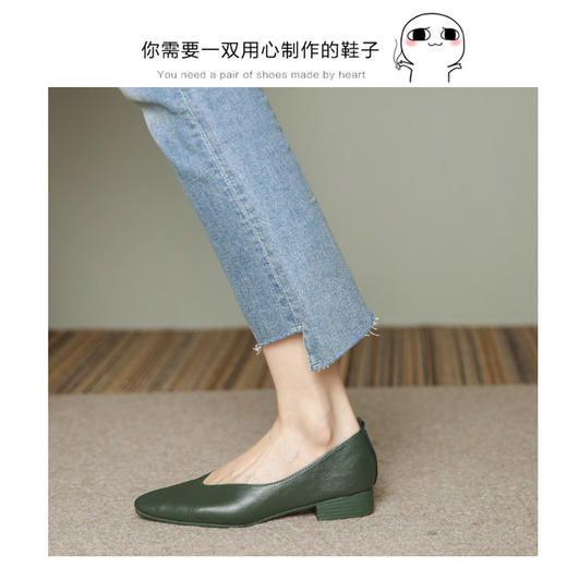 【码数偏小脚背厚的 卡码的建议拍大一码】平底鞋高跟鞋2款 时尚减龄 方头款高跟可增高4厘米！5色可选 商品图3