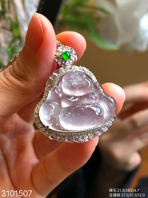 3101507，玻璃木纳佛公吊坠。具体价格微信咨询 商品图3