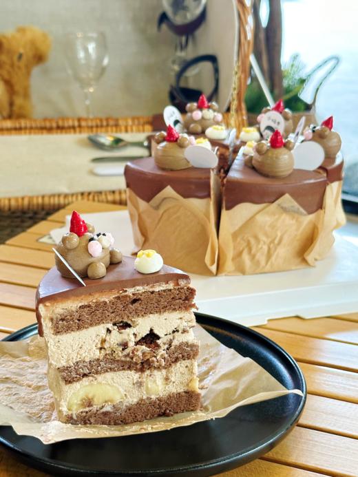 巧克力香蕉卡通蛋糕切块（图案随机） 商品图0