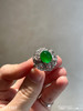 3111507，老坑玻璃艳绿蛋面戒指。具体价格微信咨询 商品缩略图1