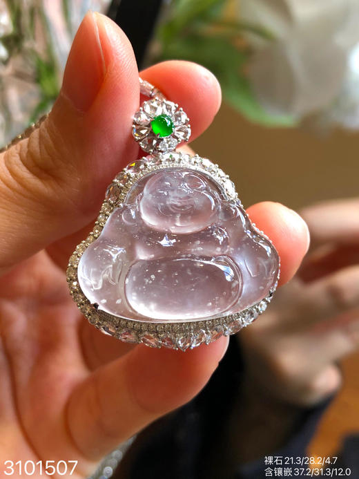 3101507，玻璃木纳佛公吊坠。具体价格微信咨询 商品图2