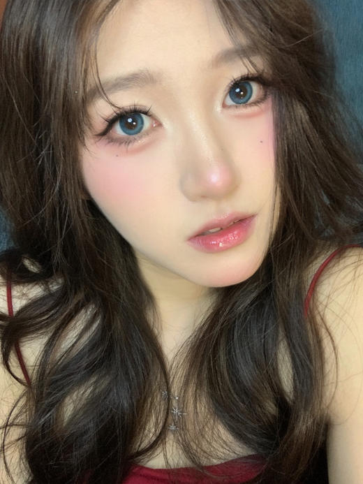 平价年抛 蓝冰泪pfgirl  / 中直径14.2 着色13.4  /  （同品牌多副更划算 选款完整色板在详情页) 蓝色美瞳 商品图9