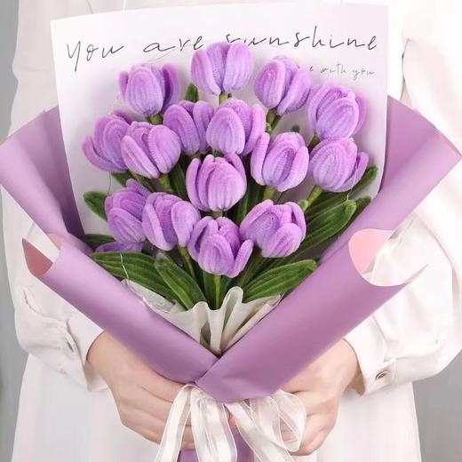 扭扭棒花束手工diy材料包加密毛根毛条绿色超密扭扭棒 商品图1