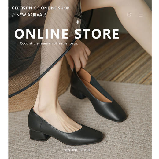 【码数偏小脚背厚的 卡码的建议拍大一码】平底鞋高跟鞋2款 时尚减龄 方头款高跟可增高4厘米！5色可选 商品图6