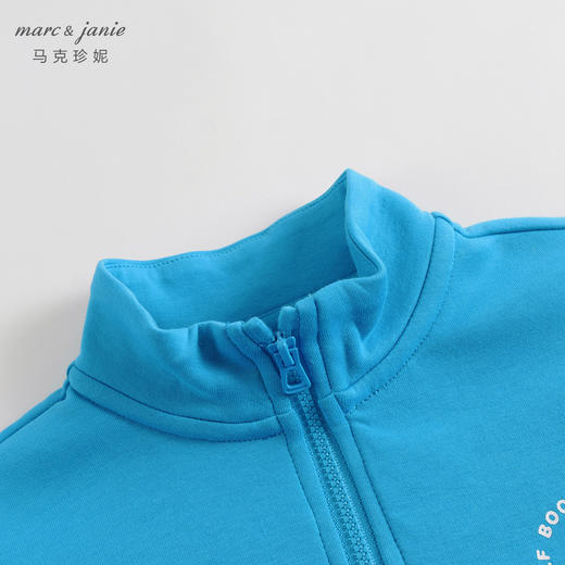 【3D空气棉】马克珍妮秋装新款男童半拉链立领运动卫衣上衣231376 商品图3