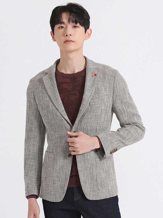 callisto咖色棉混纺休闲单西
 ASFJK036C BR 商品图0