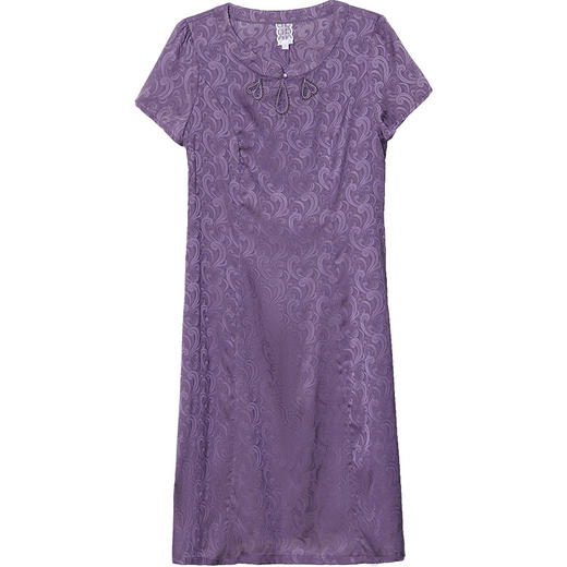 QYM 15A37-L印花修身时尚连衣裙简约气质优雅A字裙 商品图4