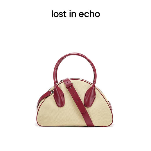 lost in echo设计师品牌大号撞色保龄球斜跨包手提包 商品图0