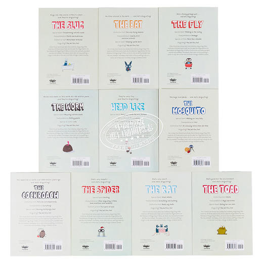【中商原版】The Disgusting Critters 渣渣的昆虫系列 儿童绘本10册套装 Elise Gravel 小动物生物知识科普 英文原版 6-9岁 商品图1