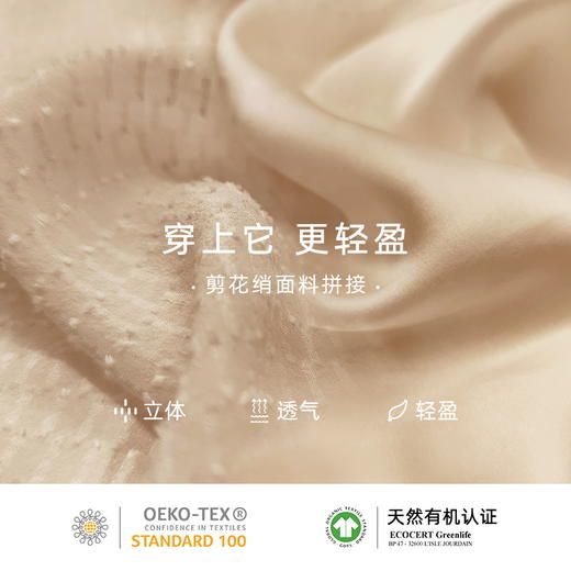 SANGLUO桑蚕丝剪花绡睡裙立体罩杯自带胸垫防凸可外穿度假吊带长裙 商品图2