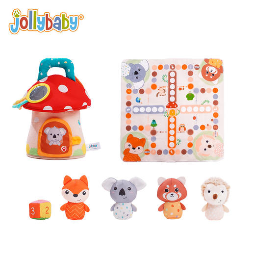 【萌趣洞洞蘑菇屋 学习收纳】Jollybaby洞洞树屋 软萌触摸互动小动物 启蒙训练 锻炼动手能力 培养宝宝生活好习惯 商品图4