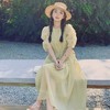 实拍新款清新夏季绿腰抽绳连衣裙女洋气时尚不挑人甜美潮搭长裙子 商品缩略图0