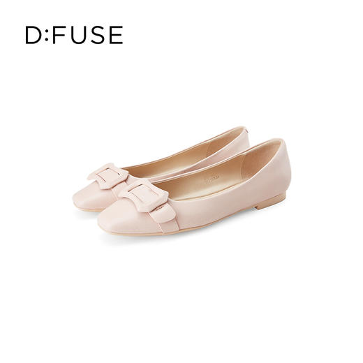迪芙斯D:FUSE女鞋秋款单鞋女方头羊皮几何扣柔软舒适平底鞋DF33111081 商品图5