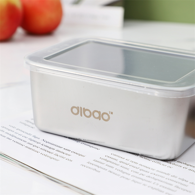 DIBAO  304不锈钢保鲜盒5件套 圆形/方形多用盒结构，叠加收纳，节省空间。