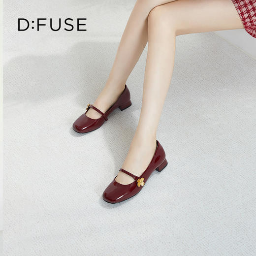 【甜梦少女】迪芙斯D:FUSE女鞋秋款单鞋女玛丽珍鞋漆皮圆头法式复古女鞋DF33111272 商品图8