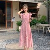夏季新中式复古樱桃印花连衣裙女装新款小飞袖盘扣改良旗袍裙子 商品缩略图2