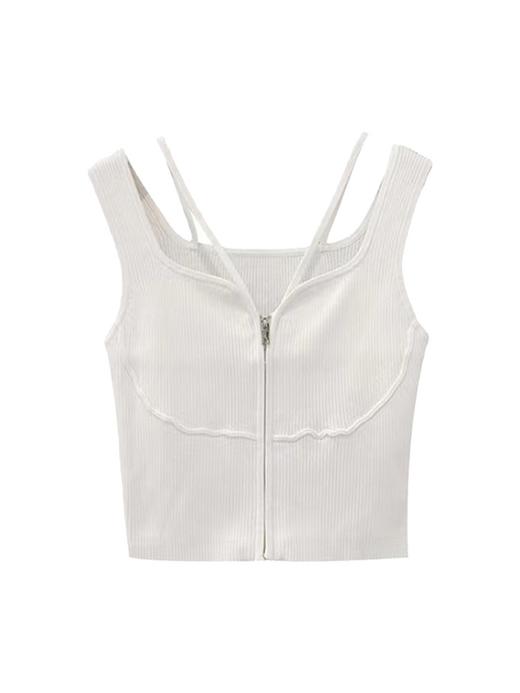 【于文文同款黑色吊带背心】夏天外穿春秋内搭打底衫 甜辣妹小个子上衣 性感v领吊带设计 各种身型随意穿搭 升级面料舒适亲肤 商品图3