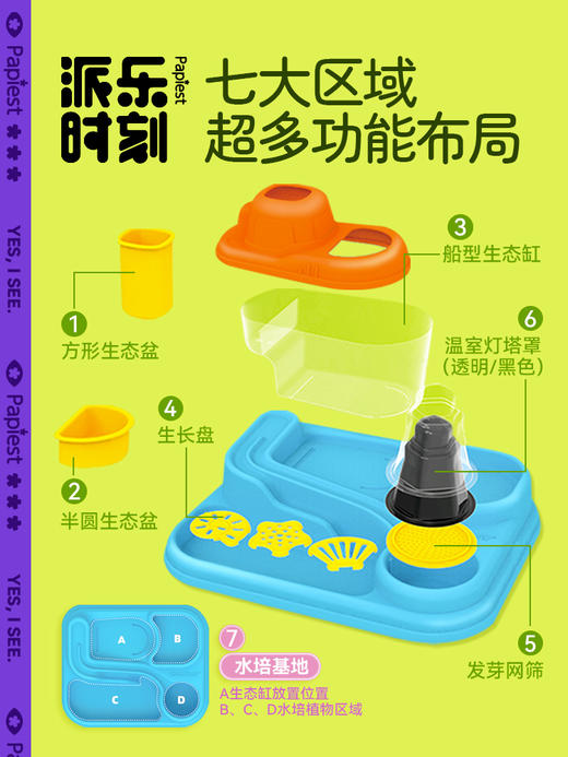 【广博】派乐时刻水培植物种植观察盒窗儿童阳光房学生科学小实验套装种子发芽生物实验设备箱学习用具用品礼盒套装 商品图1