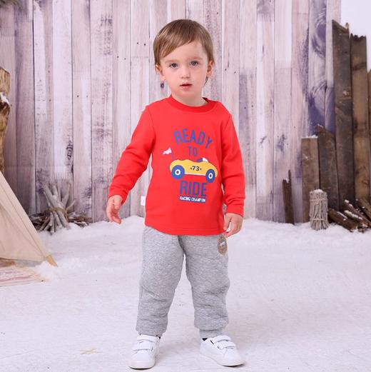 棉果果秋冬季男童纯棉套头T恤M412140218657 商品图2