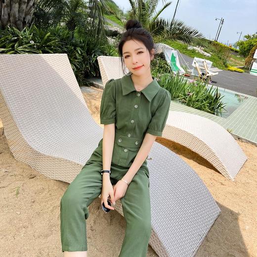 连衣裤连体衣女装2023夏季新款连体裤工装裤松紧腰显瘦设计感小众 商品图3