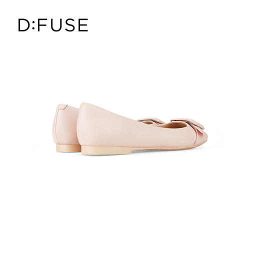 迪芙斯D:FUSE女鞋秋款单鞋女方头羊皮几何扣柔软舒适平底鞋DF33111081 商品图6