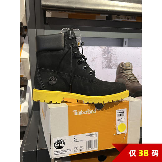 TIMBERLAND/添柏岚 女士圆头系带高帮纯色低跟马丁靴 商品图0