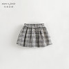 马克珍妮秋装新款 女童全棉黑白格纹百褶短裙 儿童半身裙231585 商品缩略图0