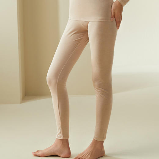 金三塔真丝保暖裤女纯色桑蚕丝保暖透气长裤绢丝单裤（限价款） 1NZF8C801 商品图3