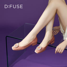 迪芙斯D:FUSE女鞋2023秋季新款单鞋女方头烫钻漆牛皮气质通勤女鞋DF33111068