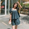 2023夏季牛仔裤子短袖t恤时尚套装小香风牛仔套装女装中式两件套 商品缩略图1