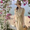 设计感木耳边连衣裙夏季女2023女装新款收腰A字法式茶歇仙女裙子 商品缩略图0