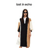 lost in echo设计师品牌高级不对称拼色POLO宽松休闲舒适连衣裙 商品缩略图0